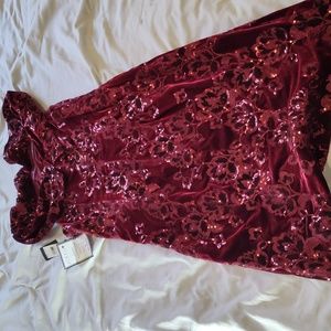 Sequined velvet dress sz 14